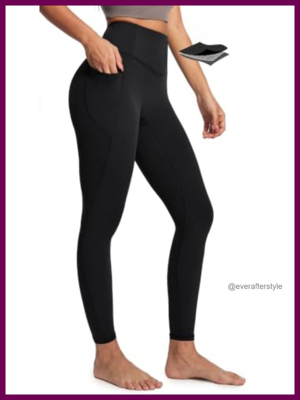 High Waisted Compression Leggings with Pockets for Women